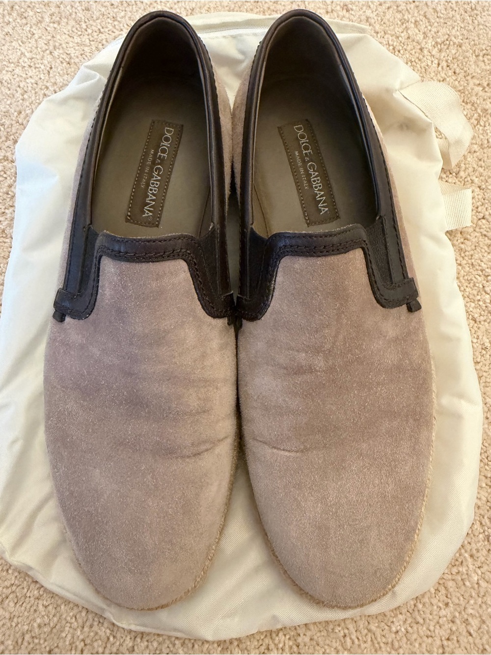 Dolce & Gabbana Men’s Suede Slip-On Loafers